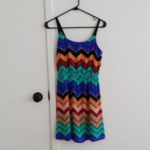 Geometric skater dress